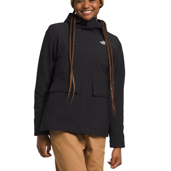 The North Face Shelbe Raschel Women's Hooded Fleece Jacket SZ L BLACK NWT $230 - Picture 1 of 9